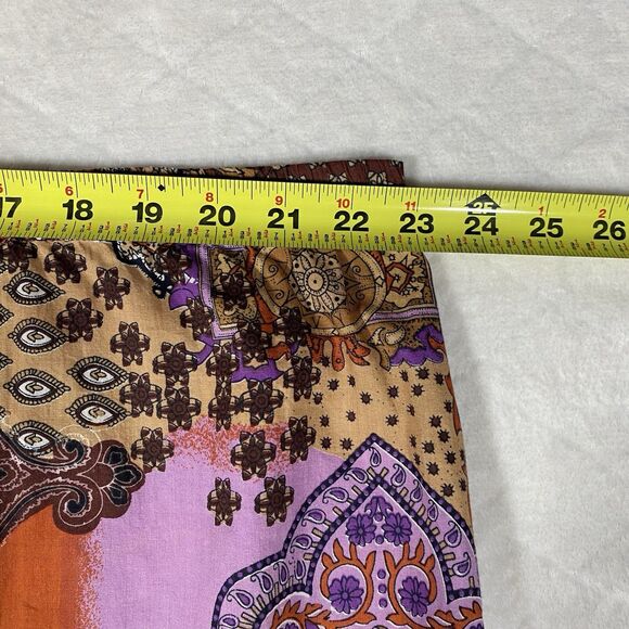 Vtg Women's Sz 1X Patchwork Midi Skirt Tiered Boho Hippie Festival CottageCore - Picture 5 of 5